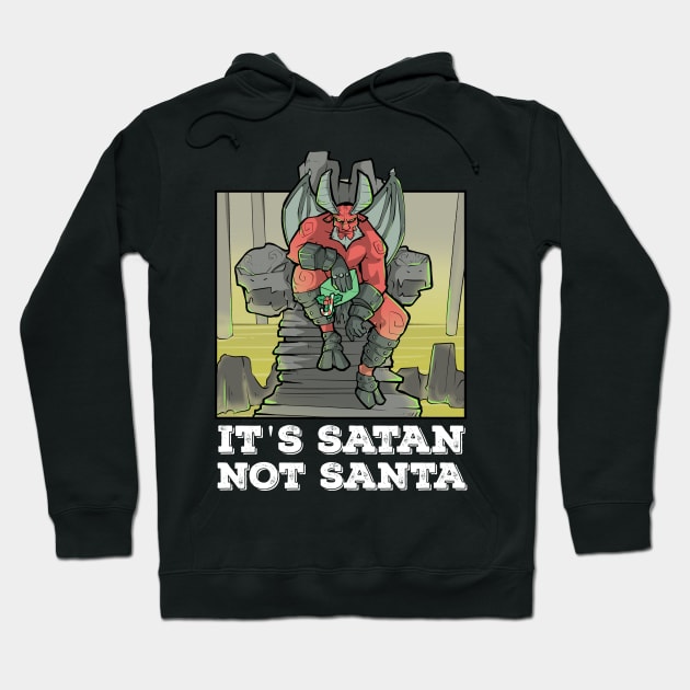 Satan Satanic Santa Claus Christmas Devil Gothic Occult Goth Hoodie by TellingTales